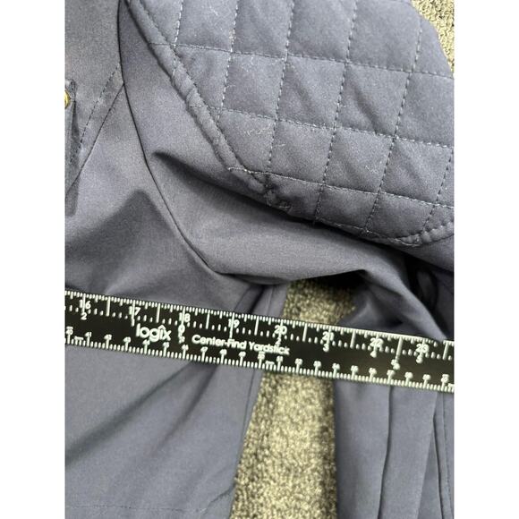 MICHAEL Michael Kors Jacket Womens Medium Navy Hooded Anorak Gold Hardware - Picture 10 of 10